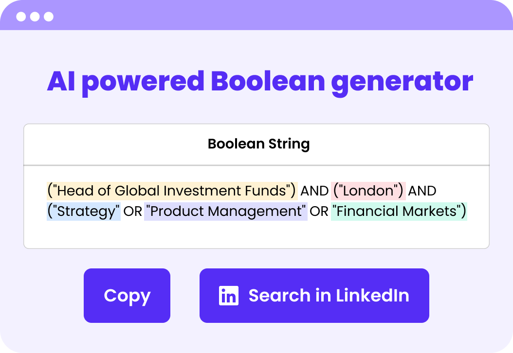 AI powered boolean generator